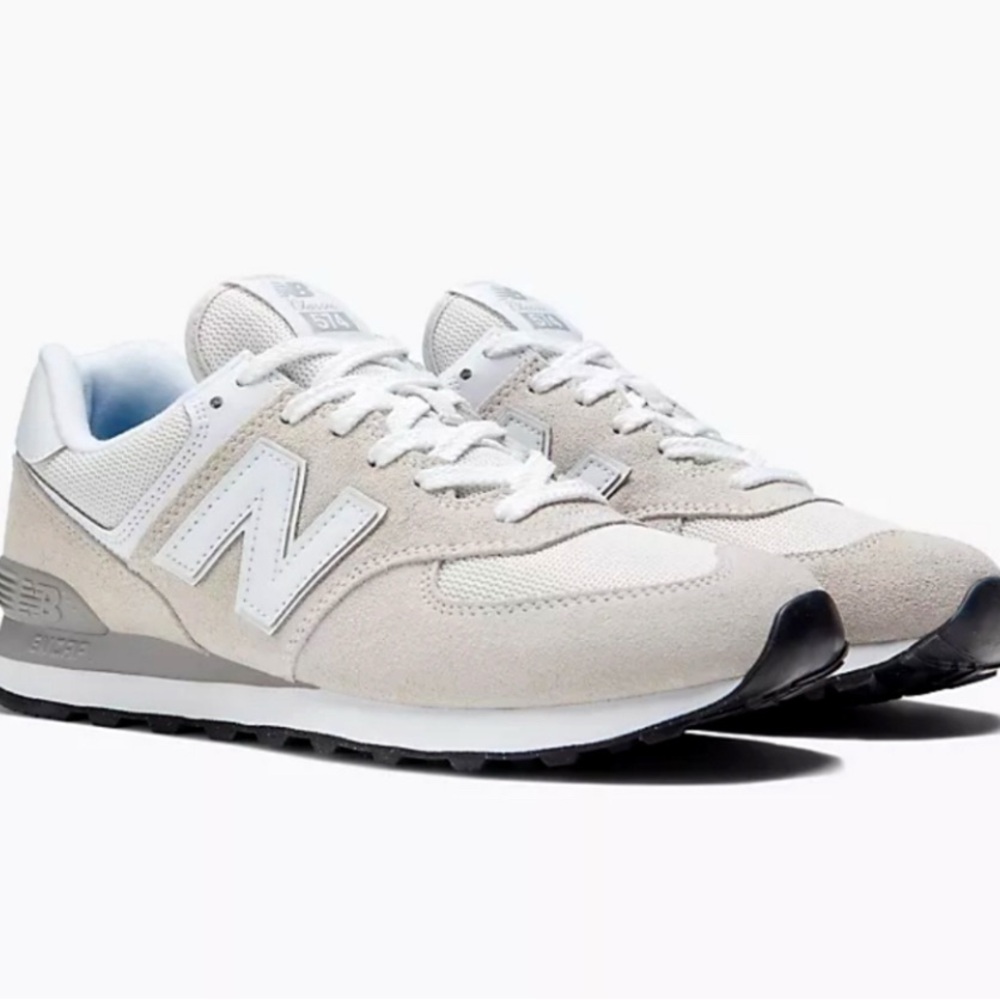 New Balance Gray and White Sneakers